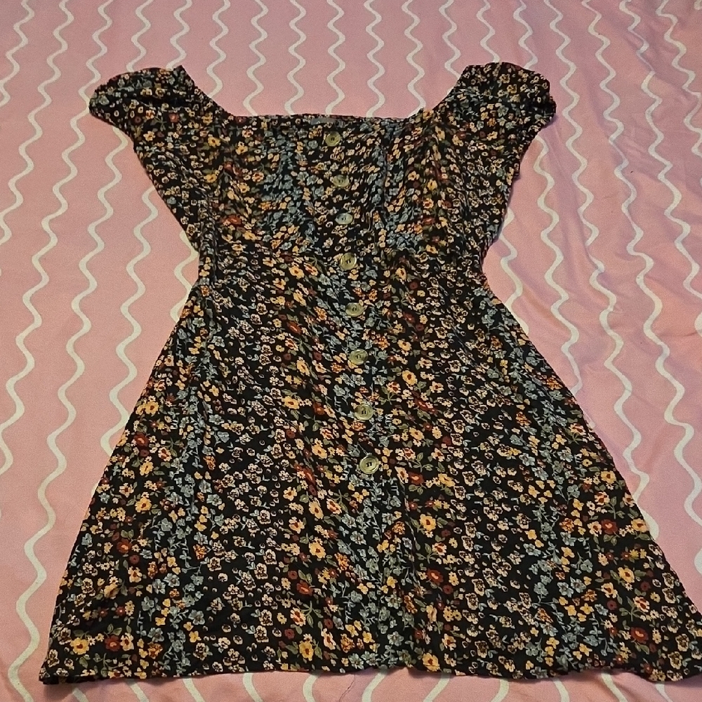 Angie Black Floral Blouse